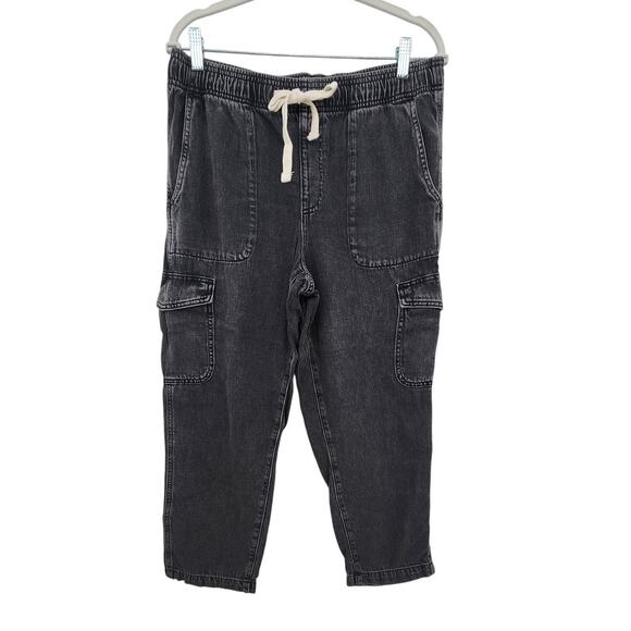 Gap Black Acid Wash Easy Jean Cargo Size‎ Medium - Picture 3 of 11